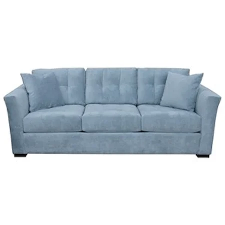 Contemporary Tufted Sofa with Flared Track Arms
